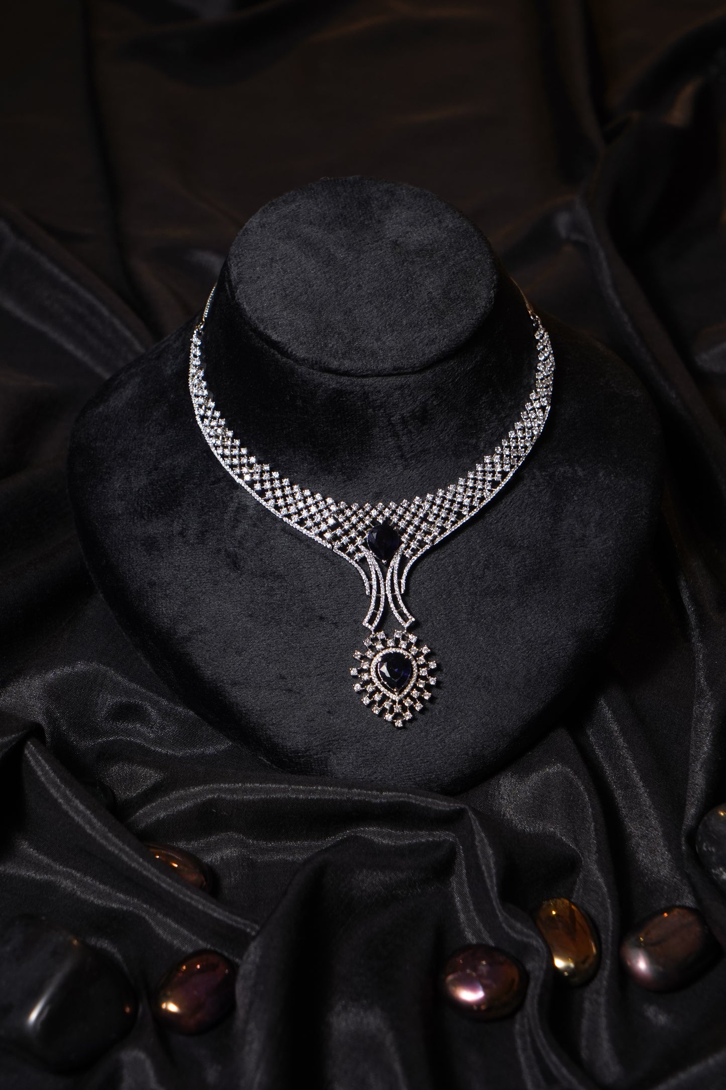 ALINA- Diamanté Accent Choker Set