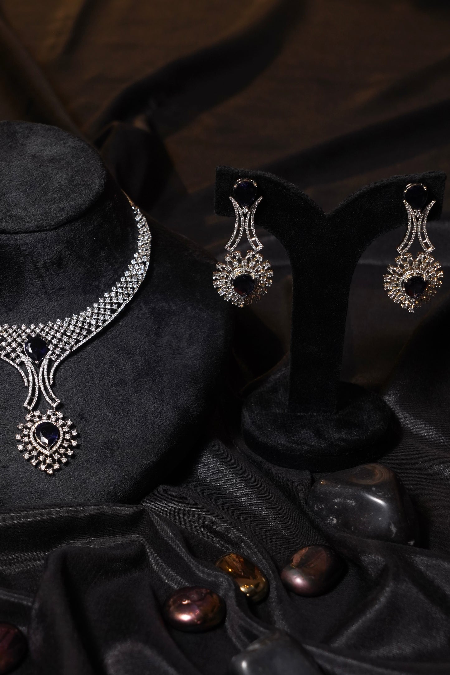 ALINA- Diamanté Accent Choker Set