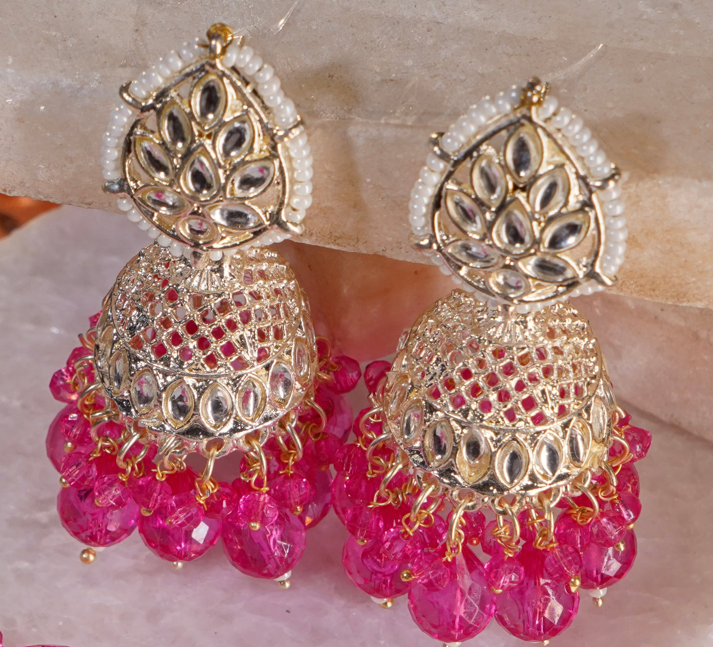 GULABO- Jhumka Earrings & Tikka Set