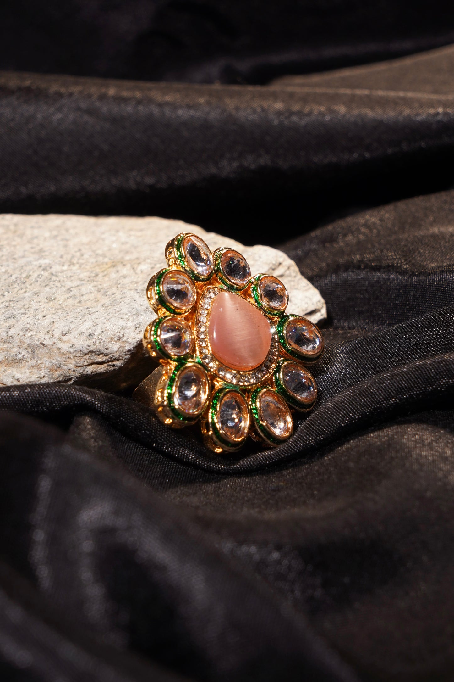 AMARA- Kundan Adjustable Statement Ring