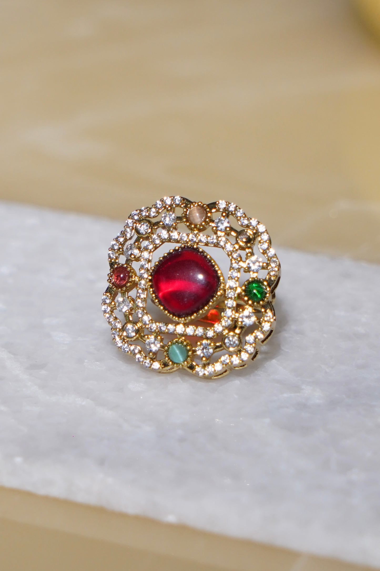 Sona- Moissanite Adjustable Ring