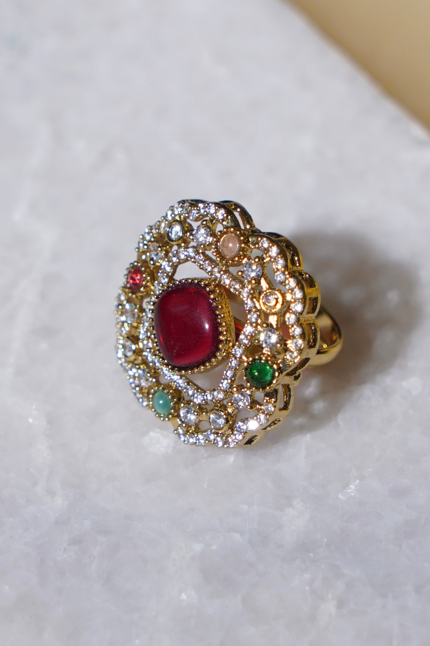 Sona- Moissanite Adjustable Ring