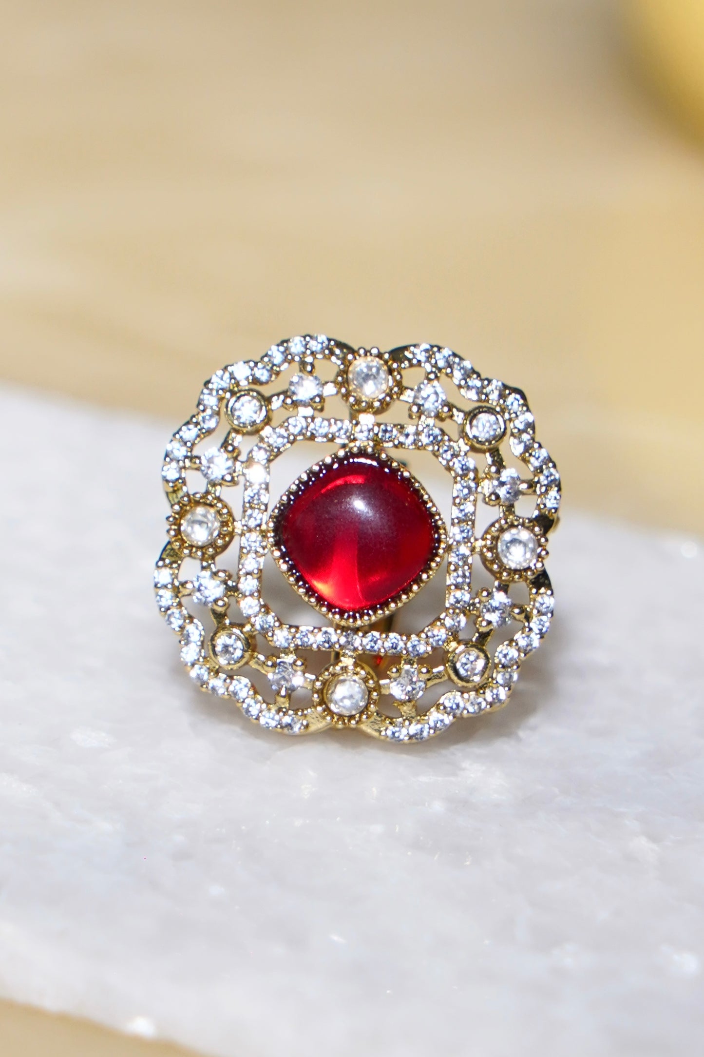 Sona- Moissanite Adjustable Ring