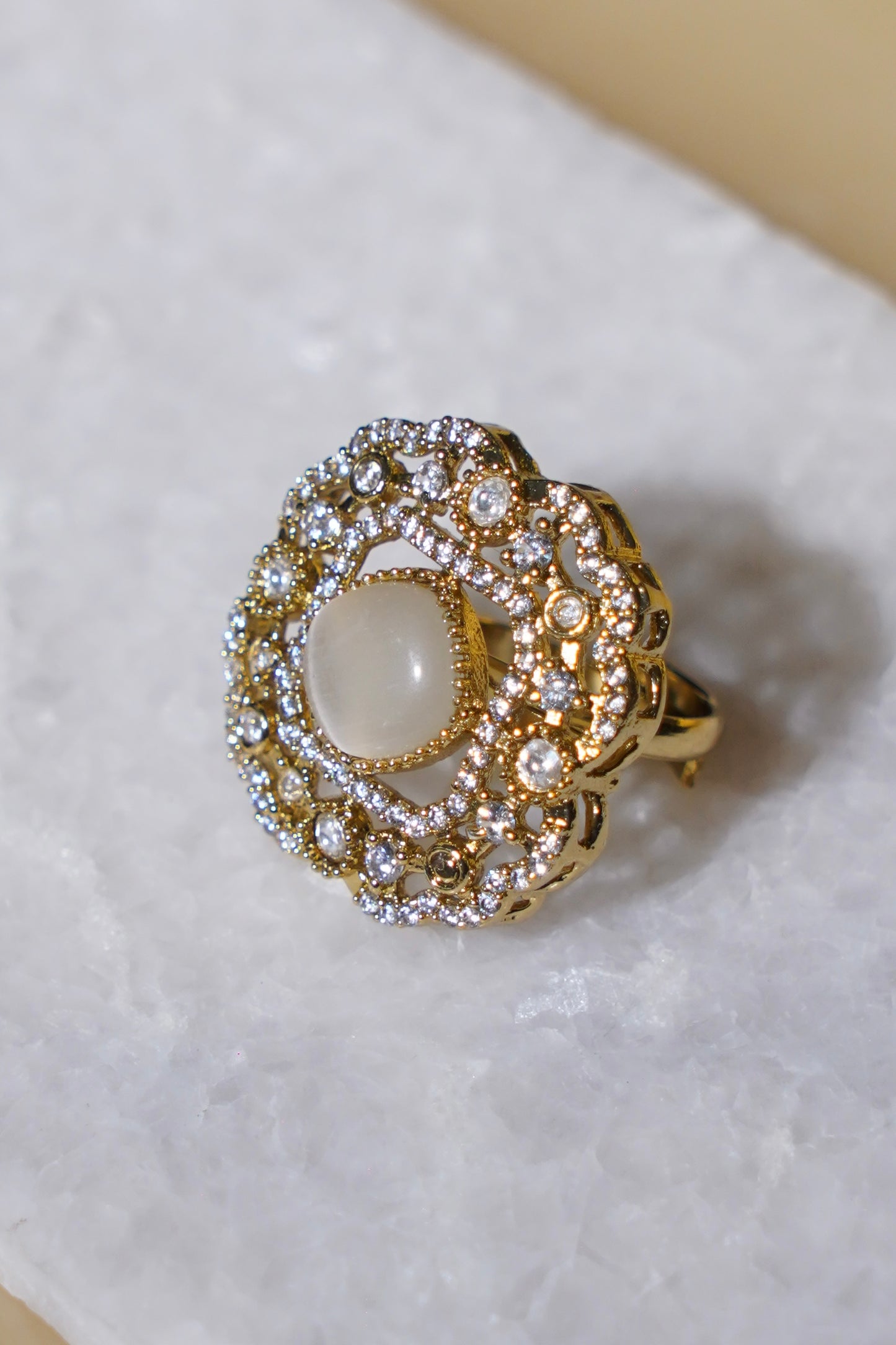 Sona- Moissanite Adjustable Ring