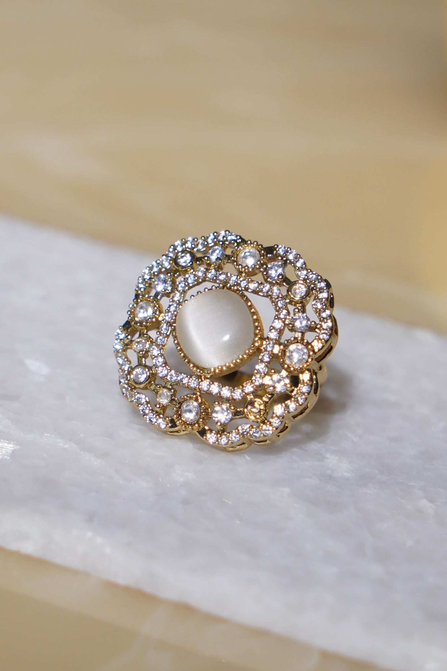 Sona- Moissanite Adjustable Ring