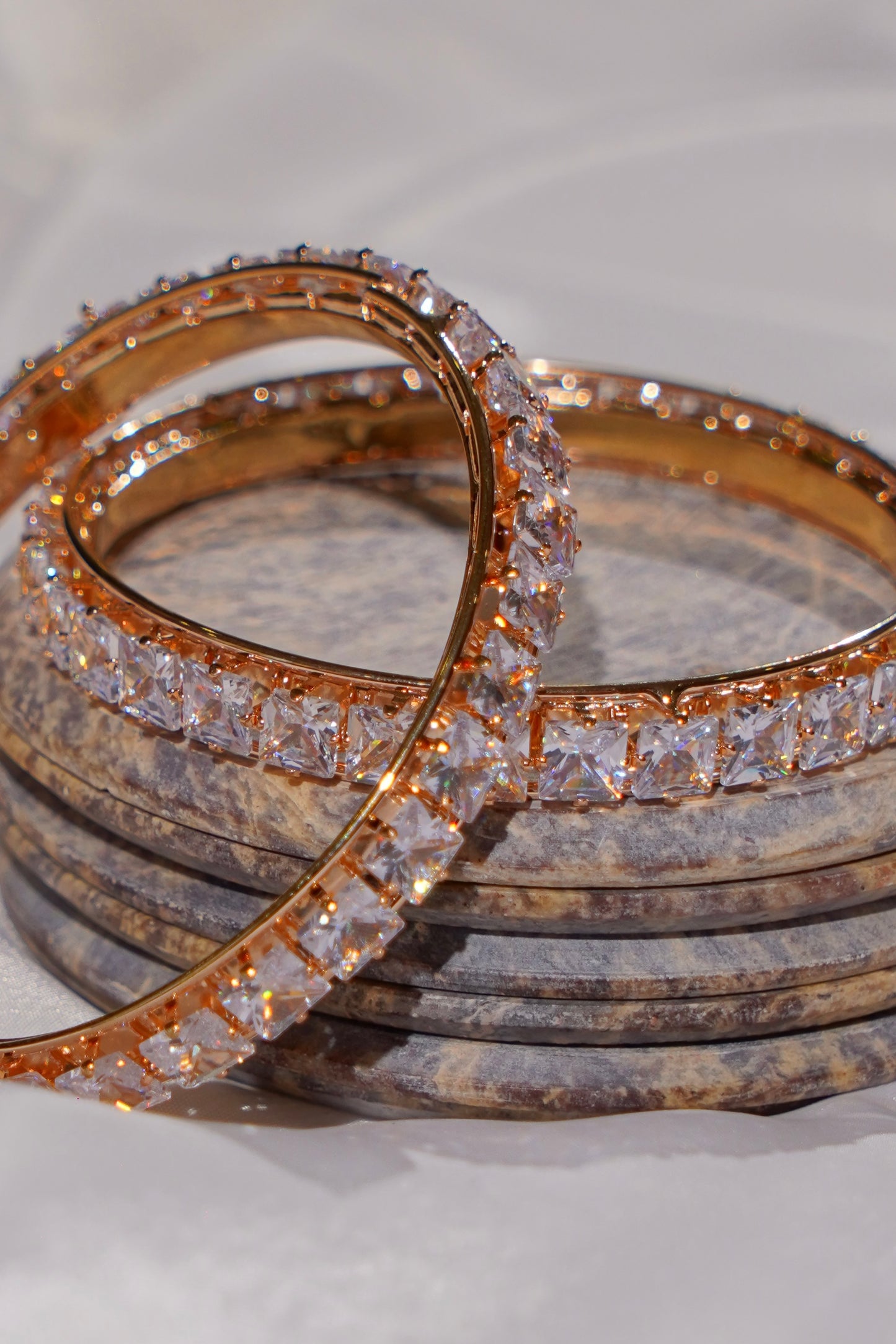 PREET- Silver AD Bangles (Set of 2)