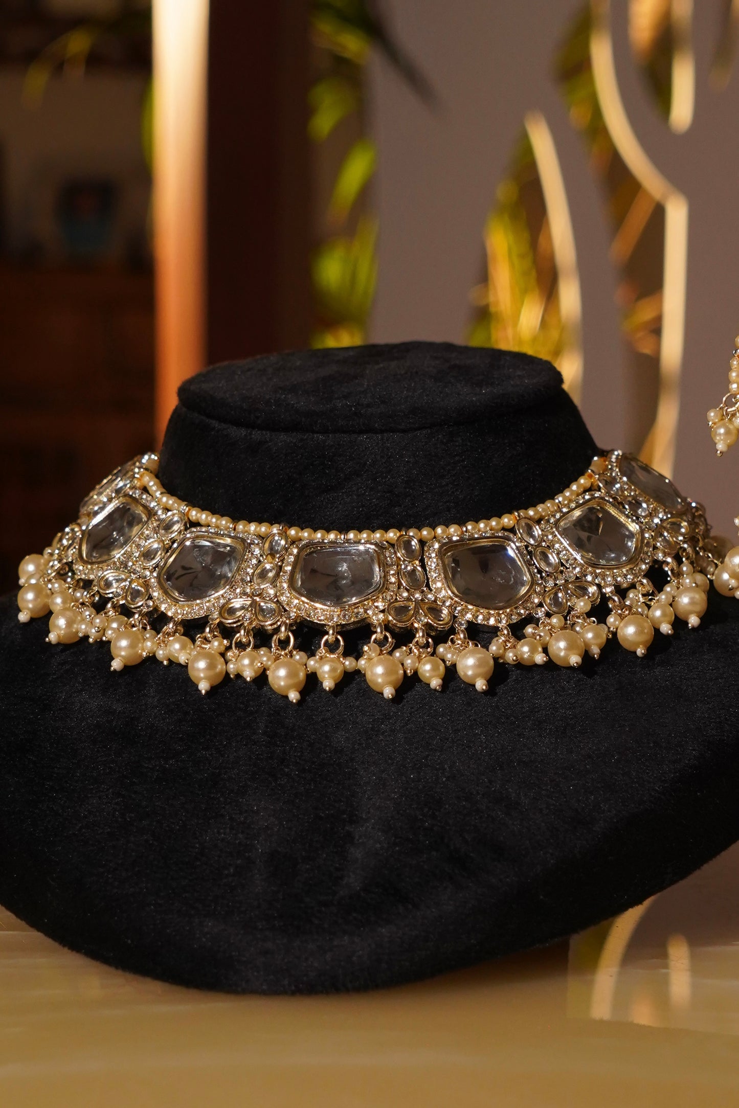 SANIYA- Gold Plated Polki Set