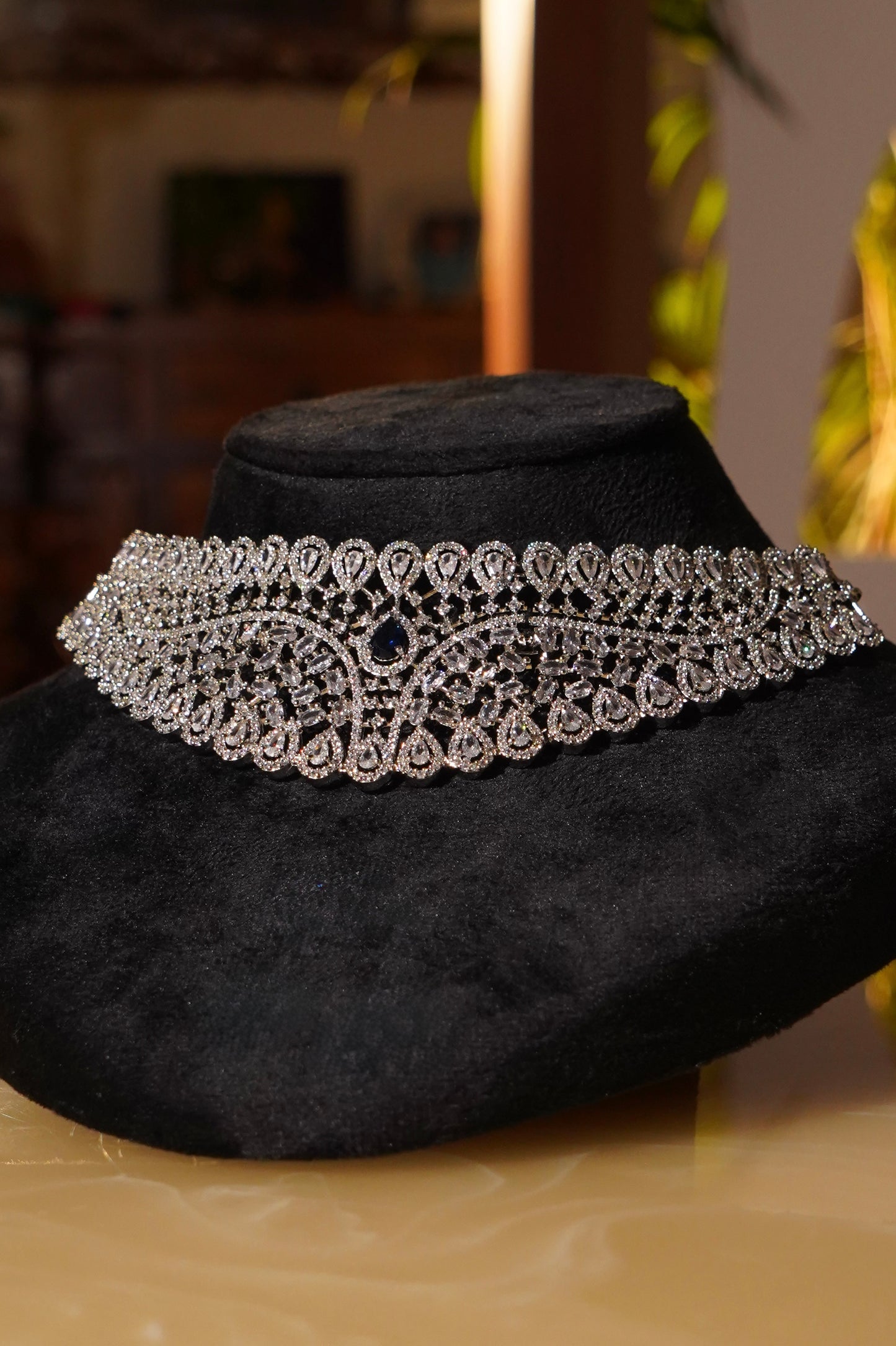 AVNI- Diamanté Accent Choker Set