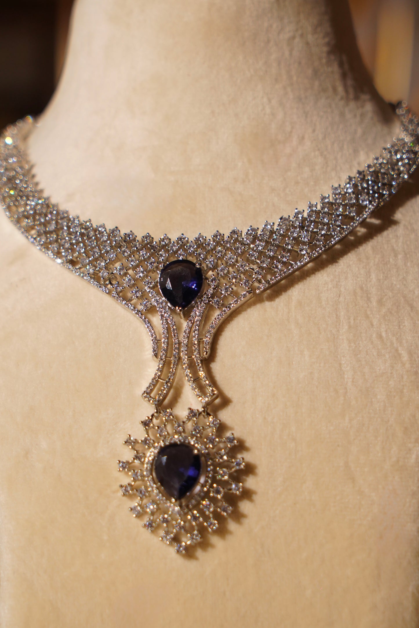 ALINA- Diamanté Accent Choker Set