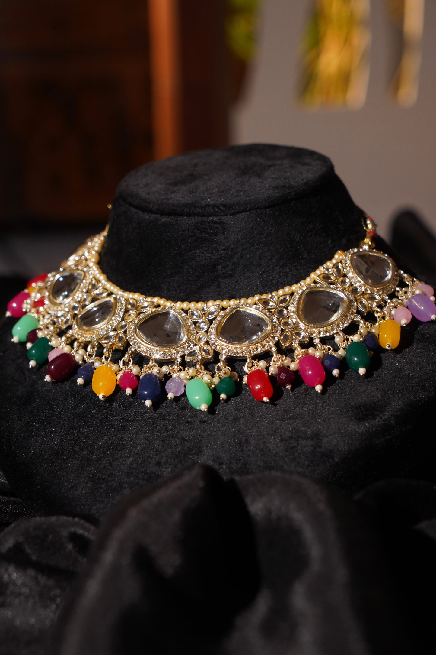 SANIYA- Gold Plated Polki Set