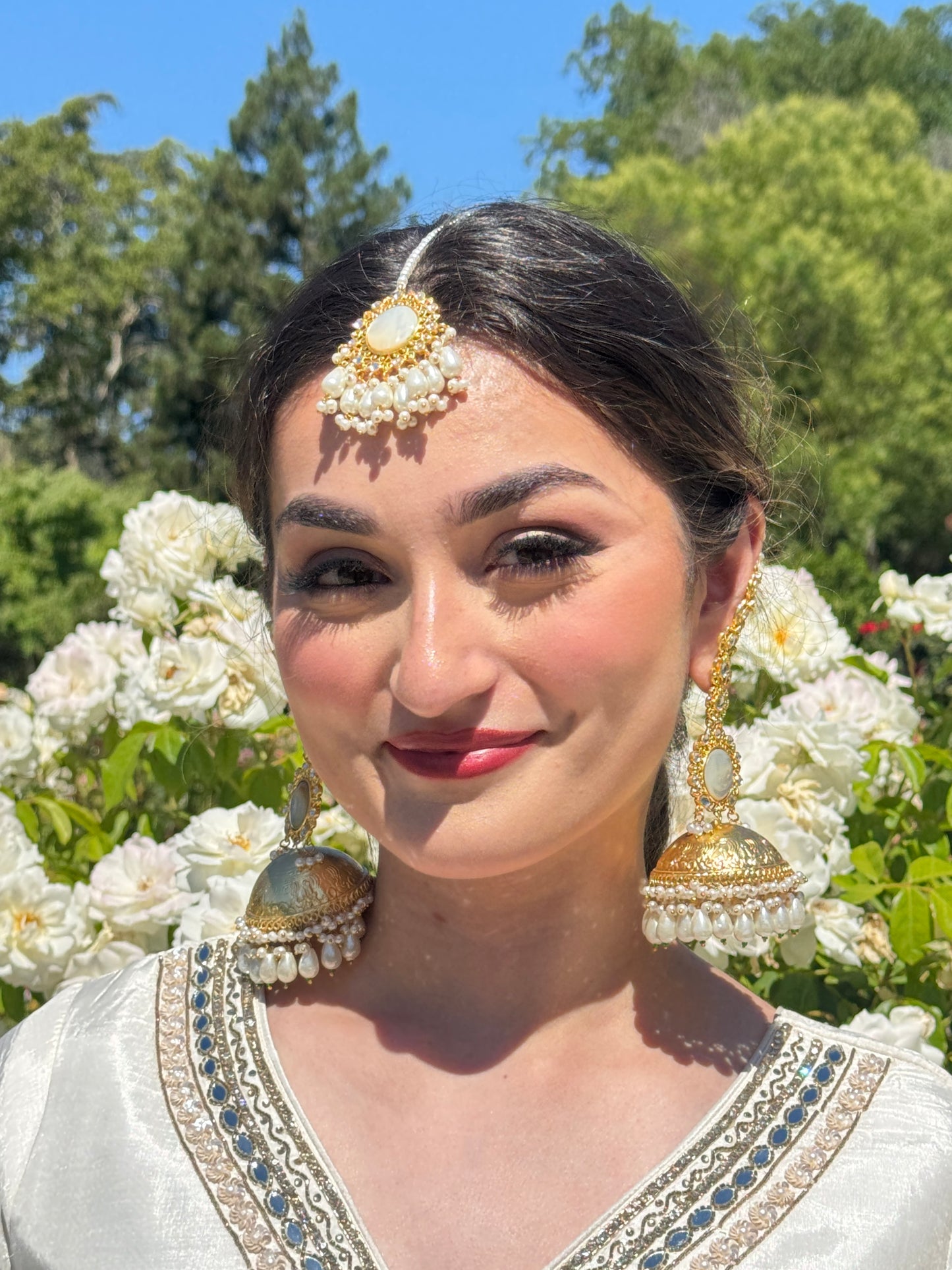 ILAHI- Jhumka Earrings with Tikka Set