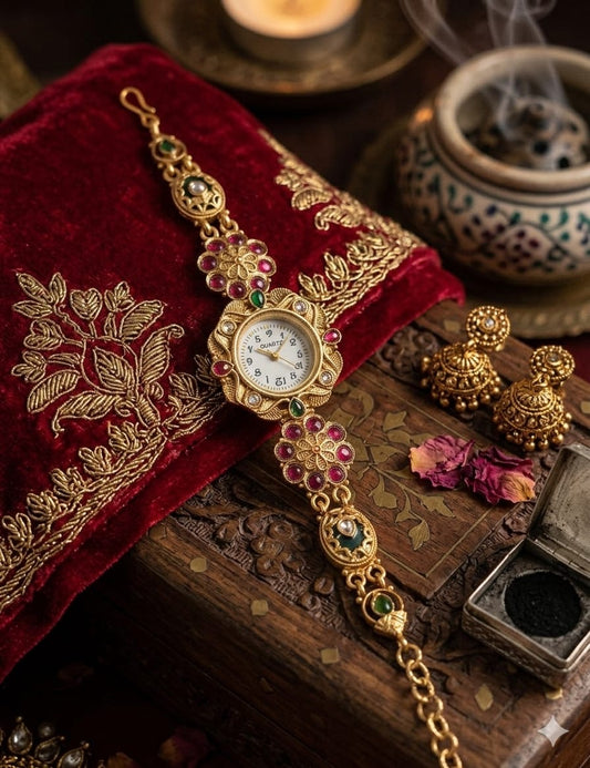 Kashmiri Watch- Handmade Gold Finish