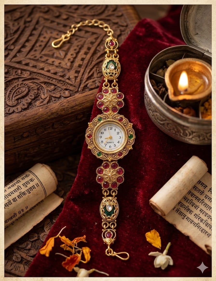 Kashmiri Watch- Handmade Gold Finish