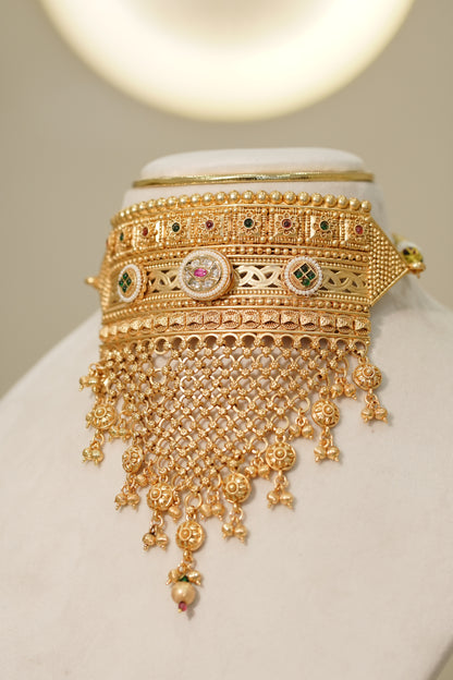 BILLO Antique Choker Set, view 2 — AFREEN by toor