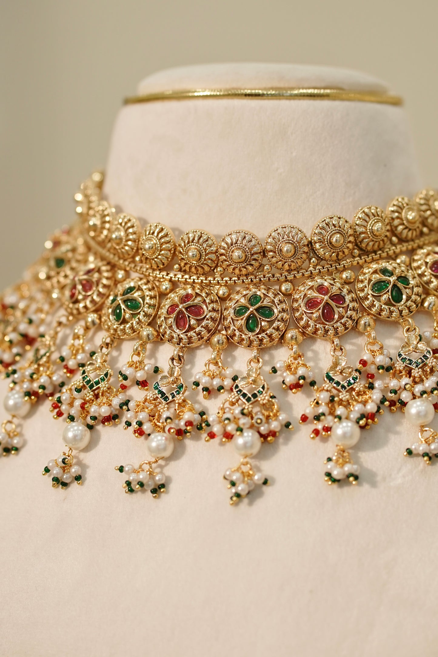 MOTI Antique Necklace Set, view 3 — AFREEN by toor