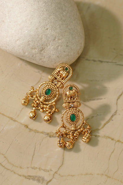 NAINA Antique Necklace Set, view 4 — AFREEN by toor