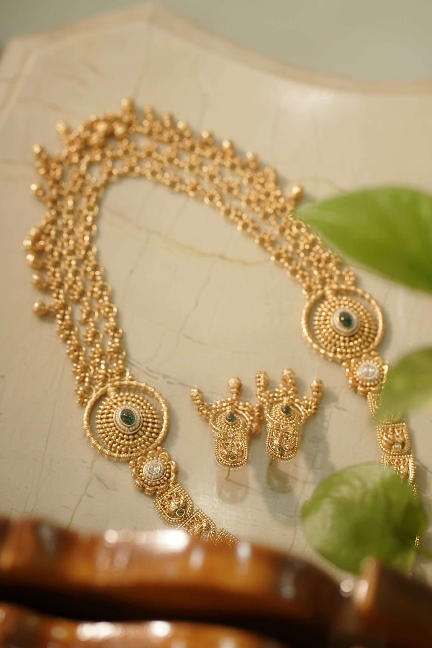 NAINA Antique Necklace Set, view 3 — AFREEN by toor