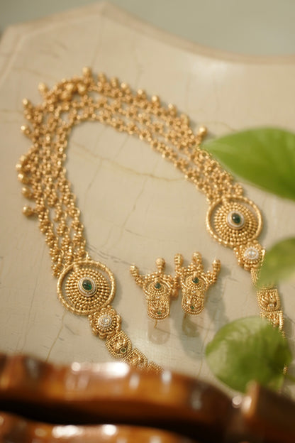 NAINA Antique Necklace Set, view 3 — AFREEN by toor