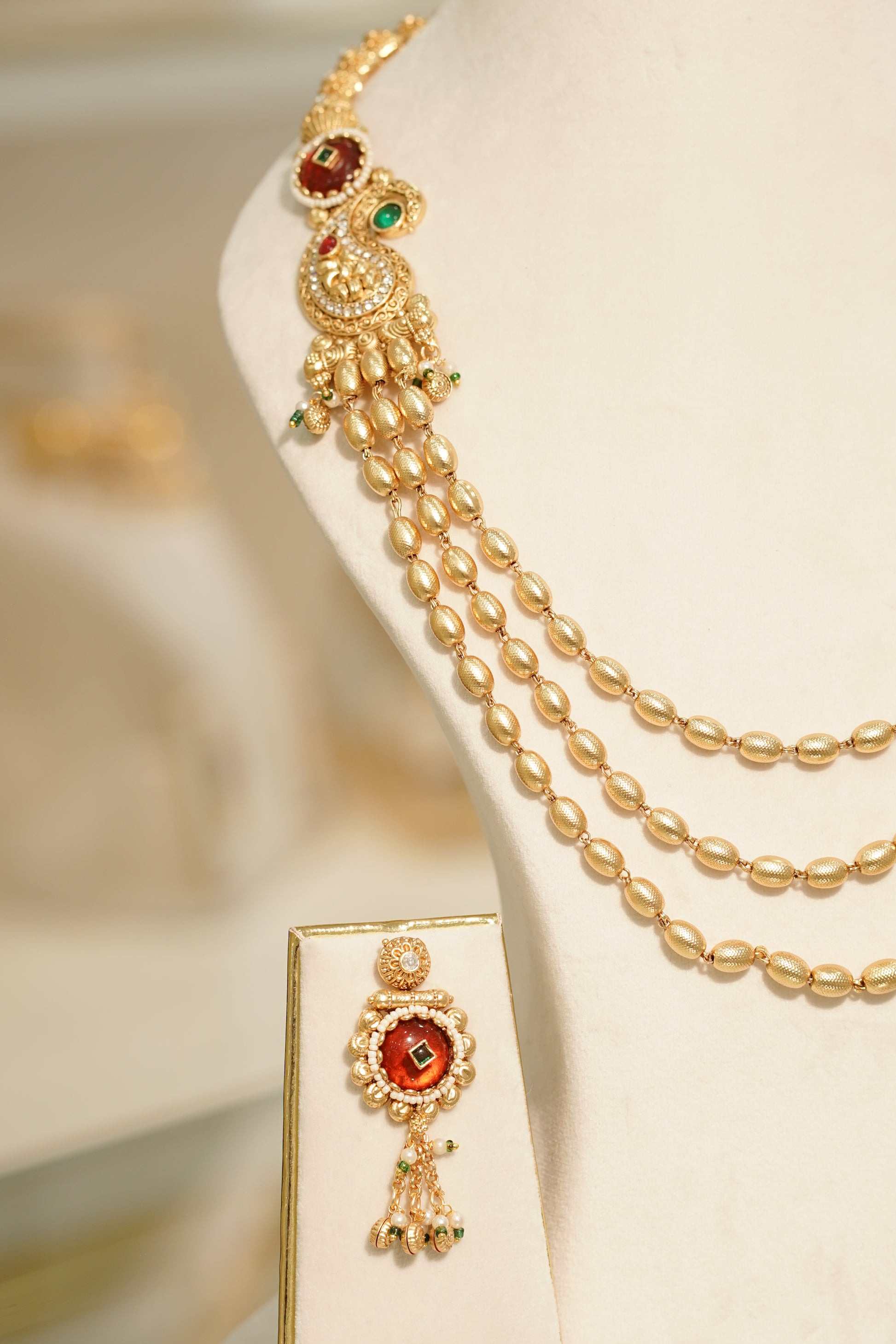 GULAB Necklace Set, view 3 — AFREEN by toor
