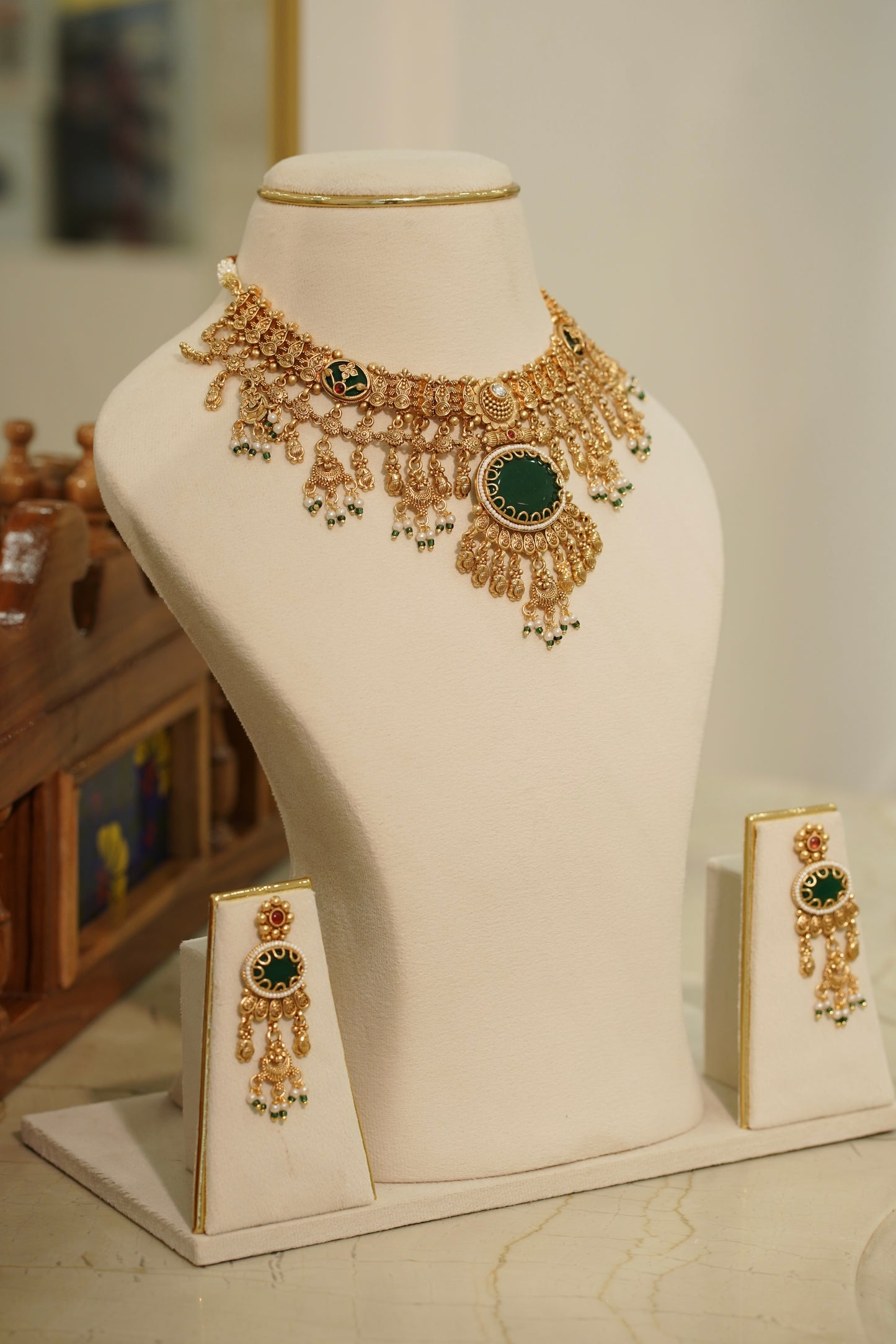 AYLA Necklace Set, view 2 — AFREEN by toor
