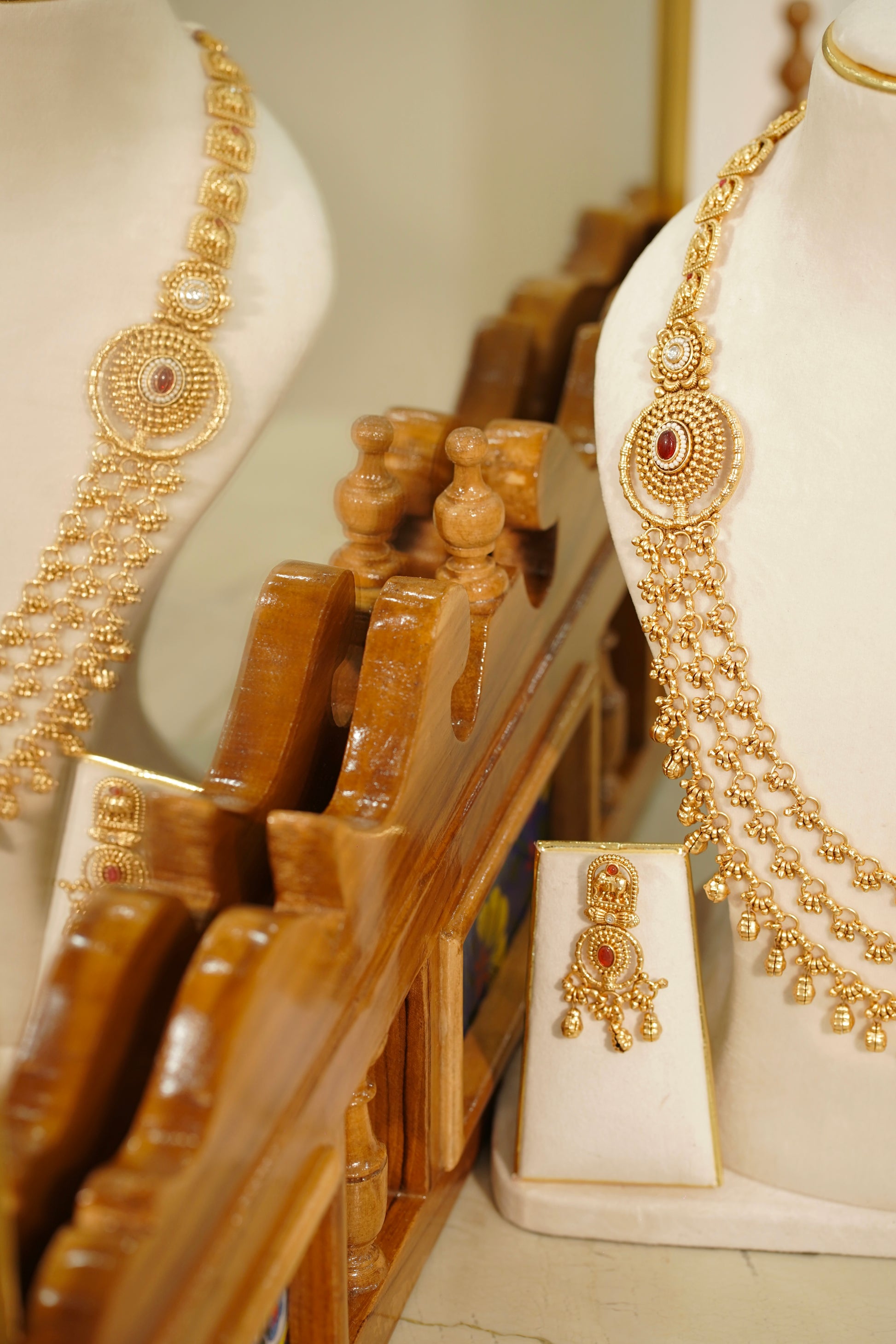 NAINA Antique Necklace Set, view 8 — AFREEN by toor