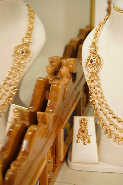 NAINA Antique Necklace Set, view 8 — AFREEN by toor