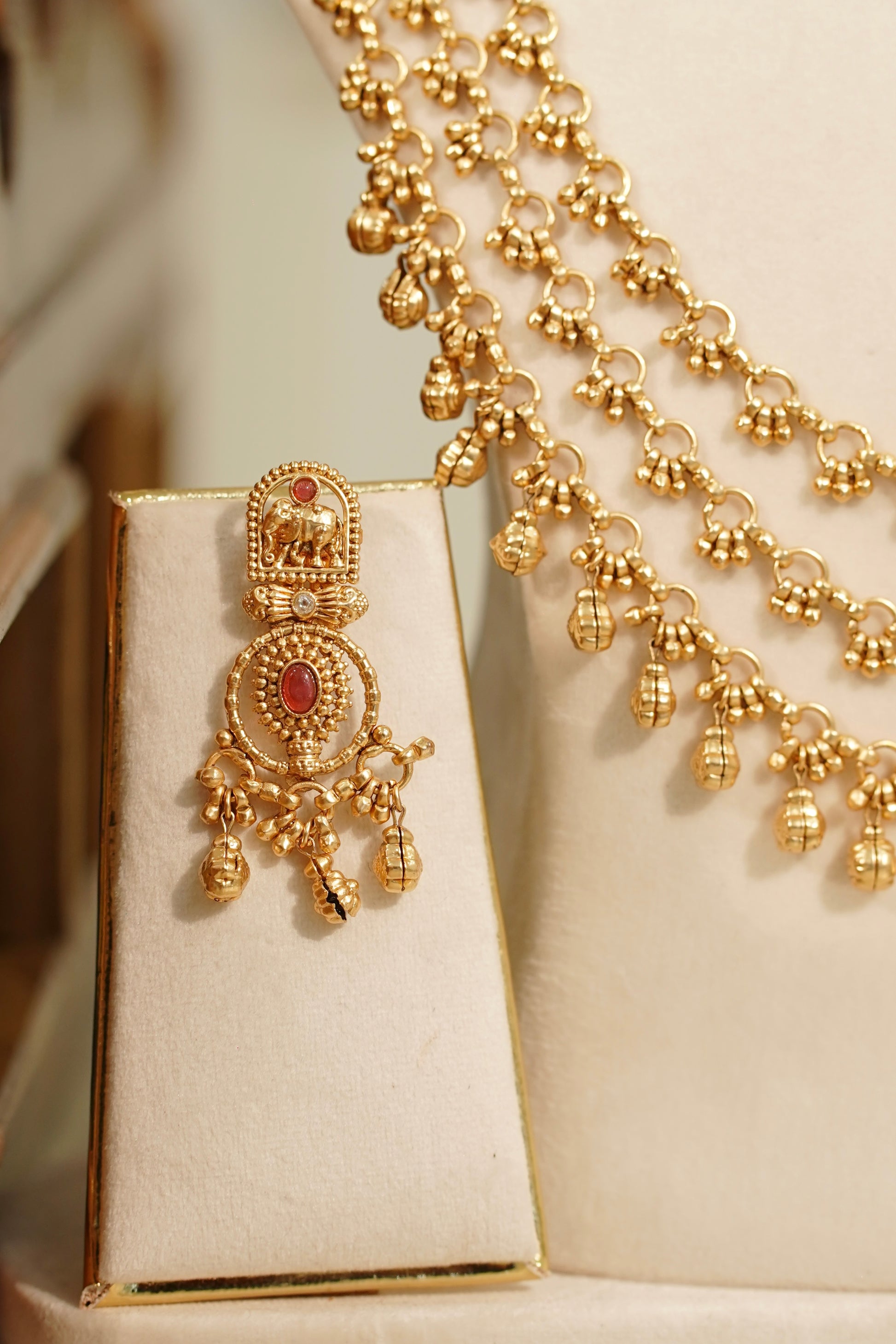 NAINA Antique Necklace Set, view 7 — AFREEN by toor