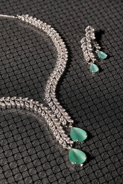 ROSE- AD Diamanté Necklace Set