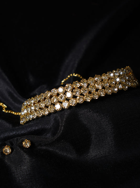 SIDRA- AD Diamanté Choker Necklace Set