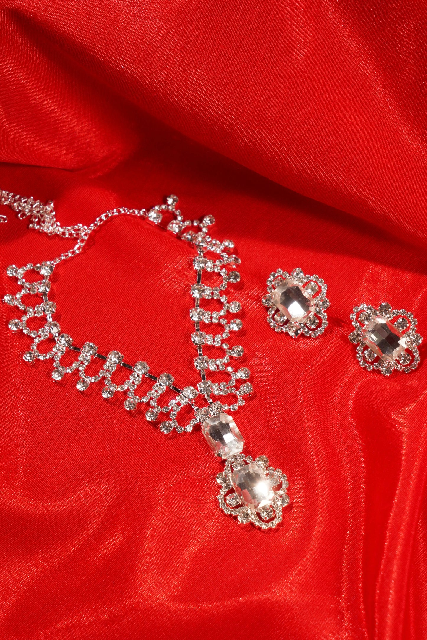 ZOYA- AD Diamanté Necklace Set