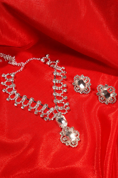 ZOYA- AD Diamanté Necklace Set