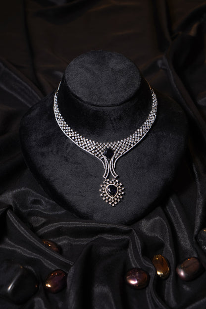 ALINA- Diamanté Accent Choker Set