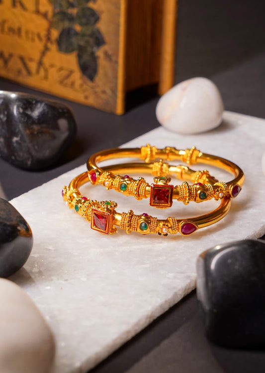 GULAB- Golden Kadas (Set of 2)