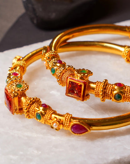 GULAB- Golden Kadas (Set of 2)