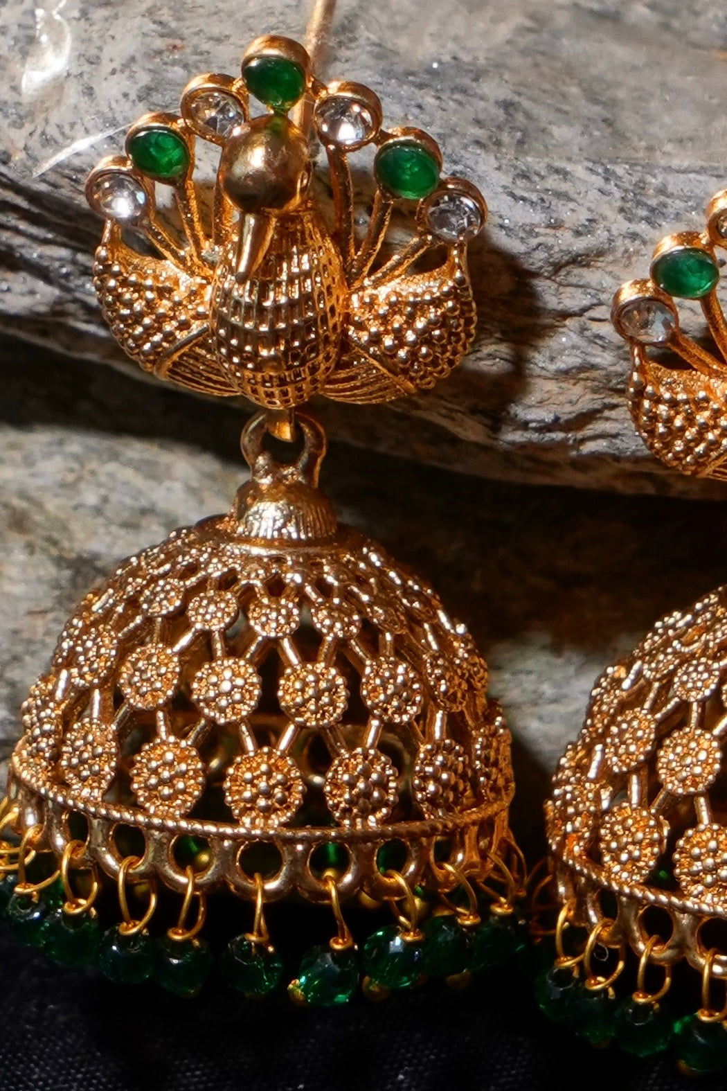 MORNI- Gold Plated Jhumka Earrings