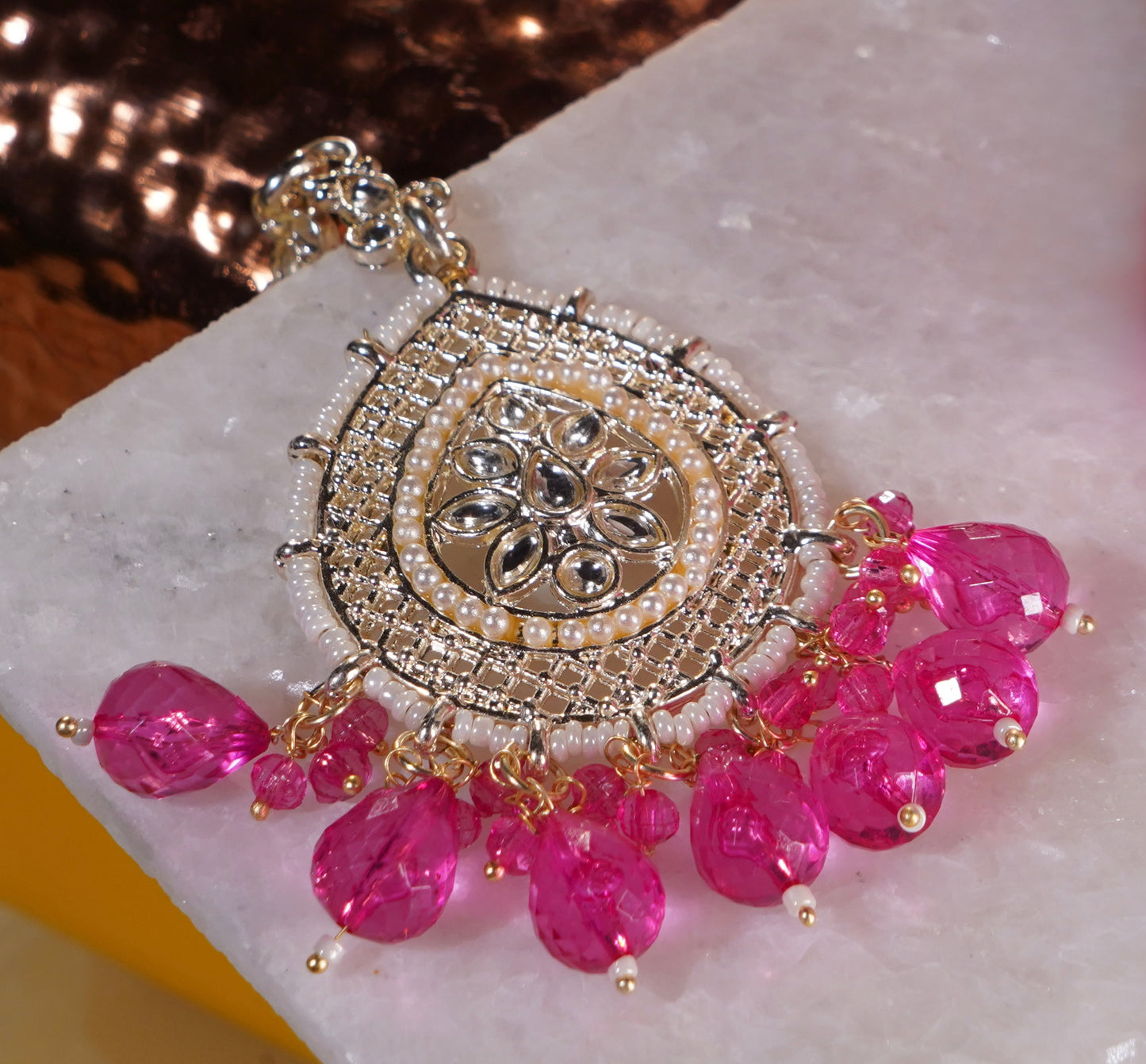 GULABO- Jhumka Earrings & Tikka Set