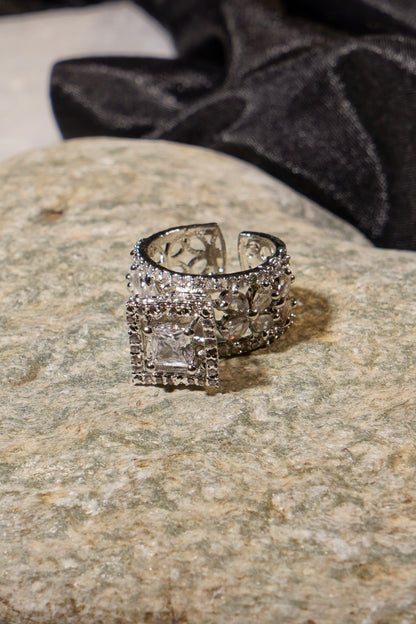 KAMILA- Adjustable Bridal AD Ring