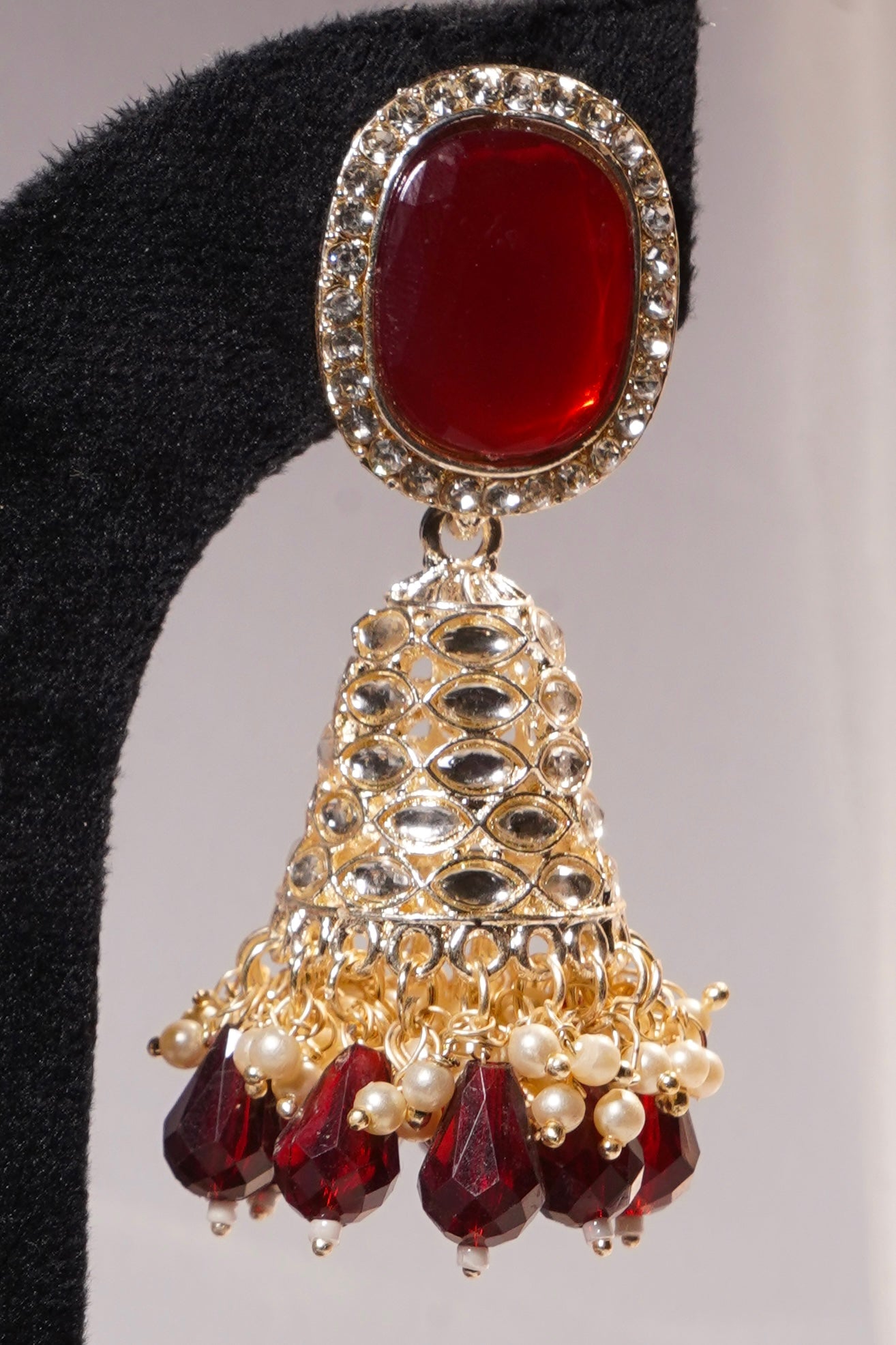 RIDHI- Gold Jhumka Earrings