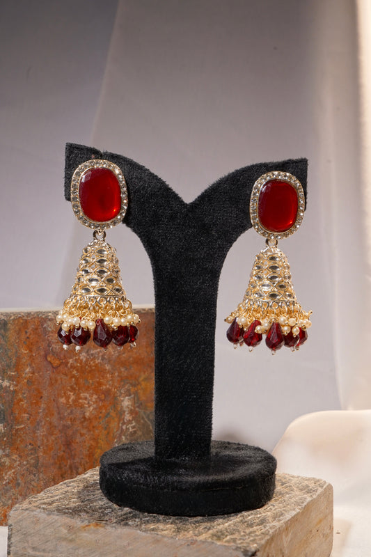 RIDHI- Gold Jhumka Earrings
