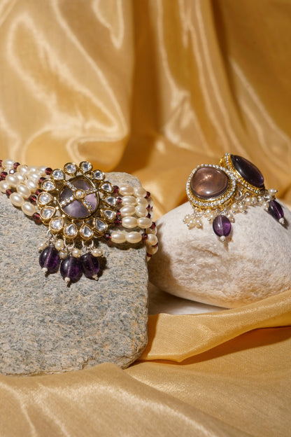 AYESHA- Kundan & Moissanite Choker Set
