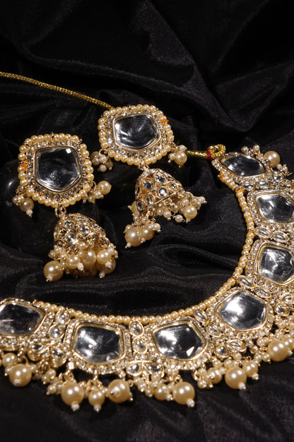 SANIYA- Gold Plated Polki Set