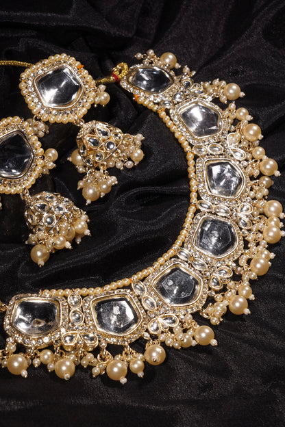SANIYA- Gold Plated Polki Set