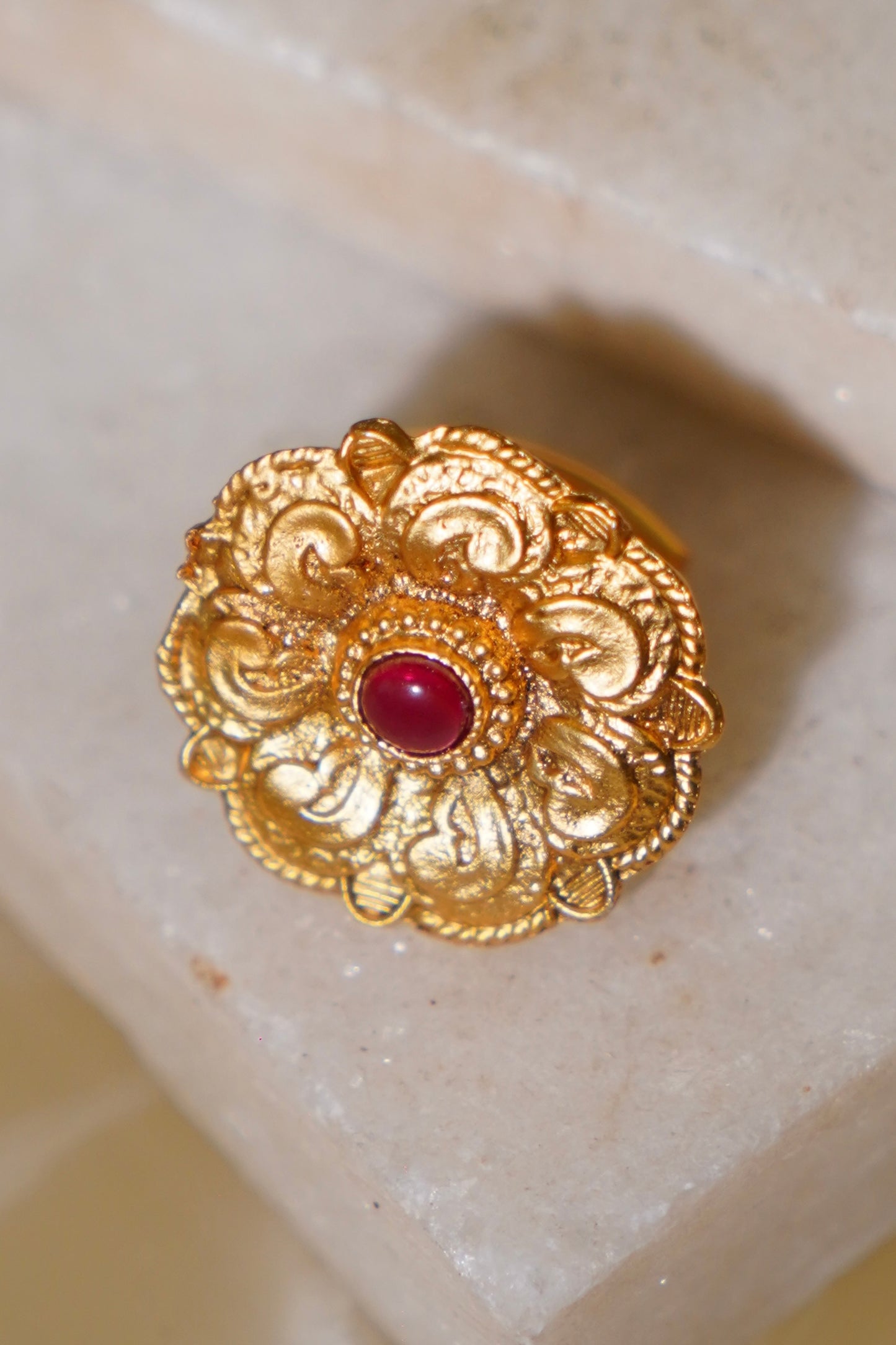 AYLA- Gold Antique Adjustable Ring