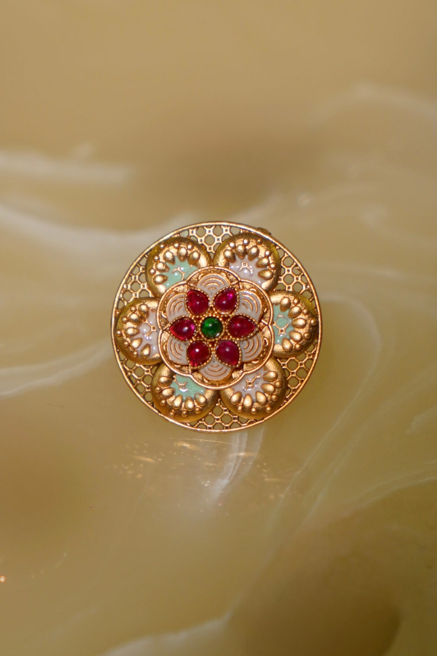 RAHIMA- Gold Antique Adjustable Ring