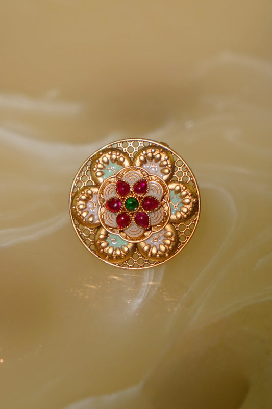 RAHIMA- Gold Antique Adjustable Ring