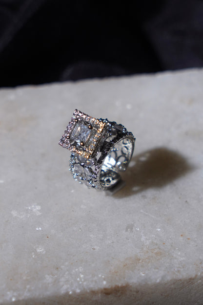 KAMILA- Adjustable Bridal AD Ring