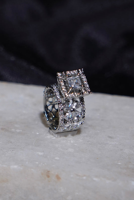 KAMILA- Adjustable Bridal AD Ring