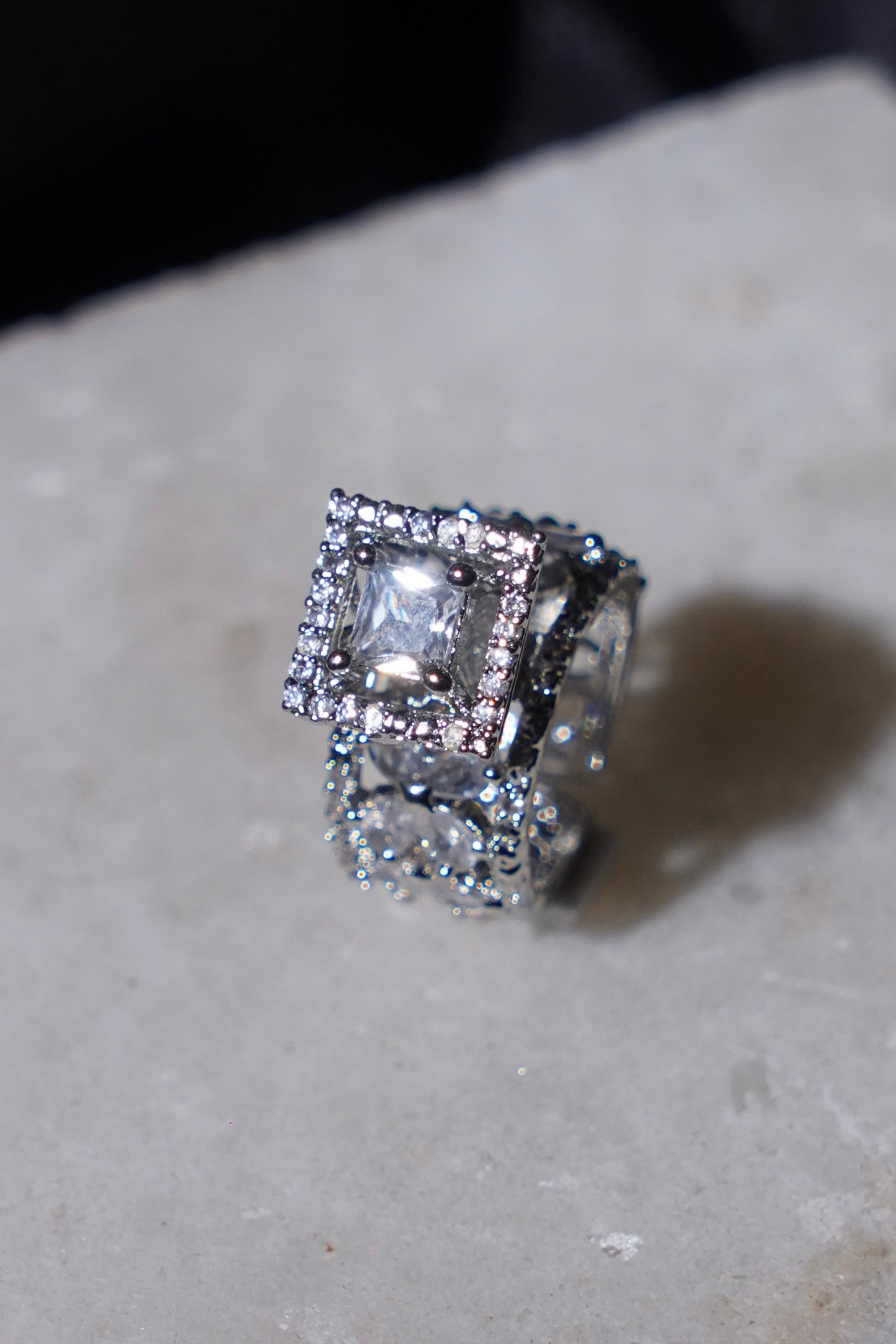 KAMILA- Adjustable Bridal AD Ring