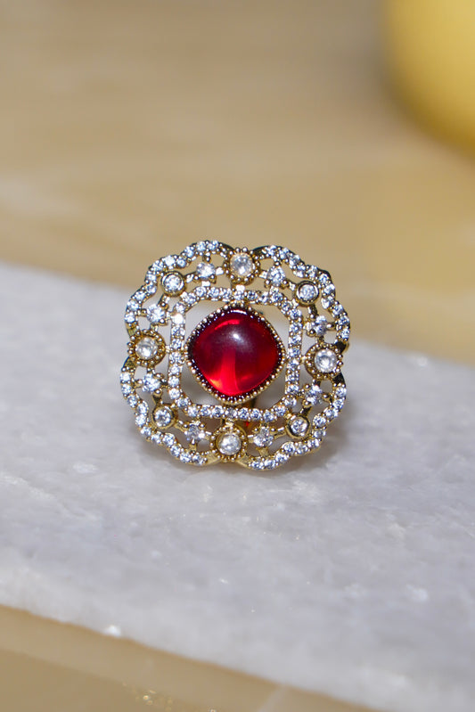 Sona- Moissanite Adjustable Ring