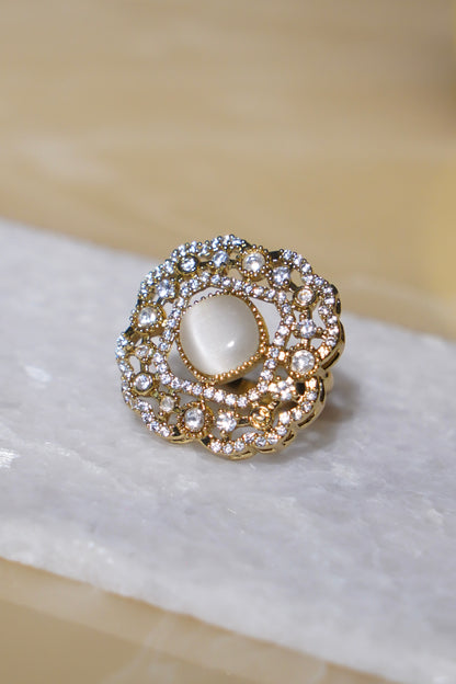 Sona- Moissanite Adjustable Ring